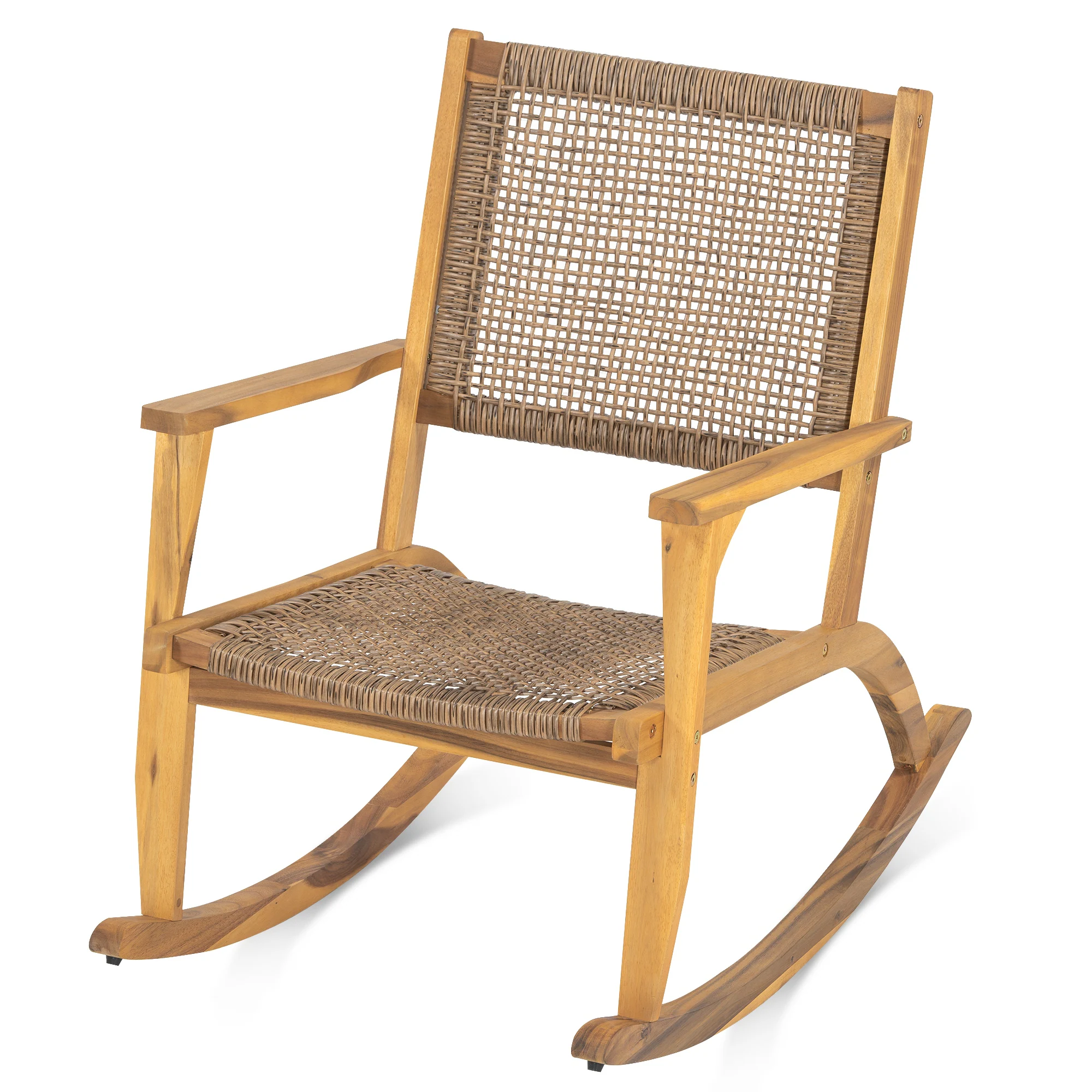 Comfortable Garden Porch Rocking Chairs(Set of 2) by Leisure Zone - Image 5