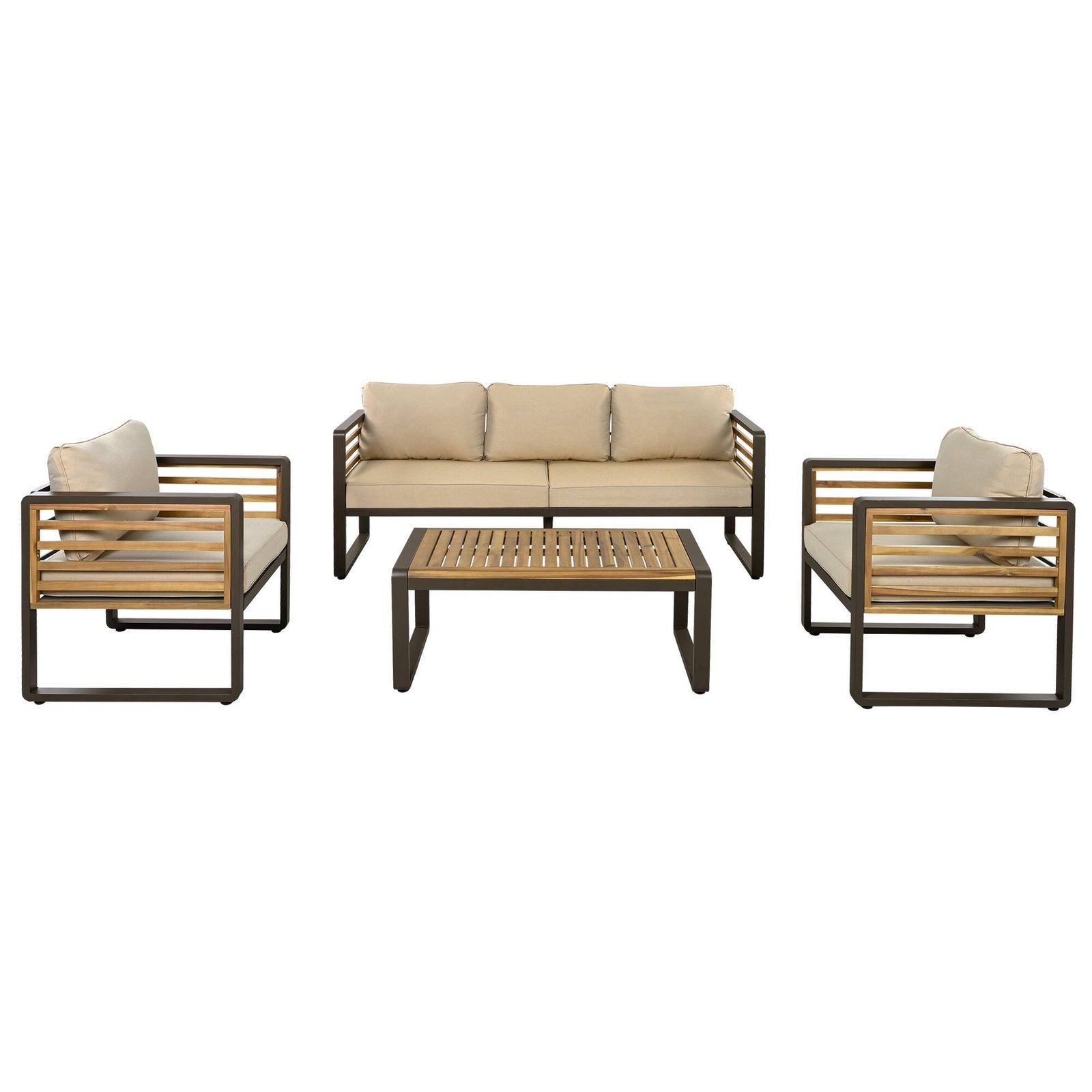 4-Piece Outdoor Conversation Set with Removable Cushions by Leisure Zone - Image 17