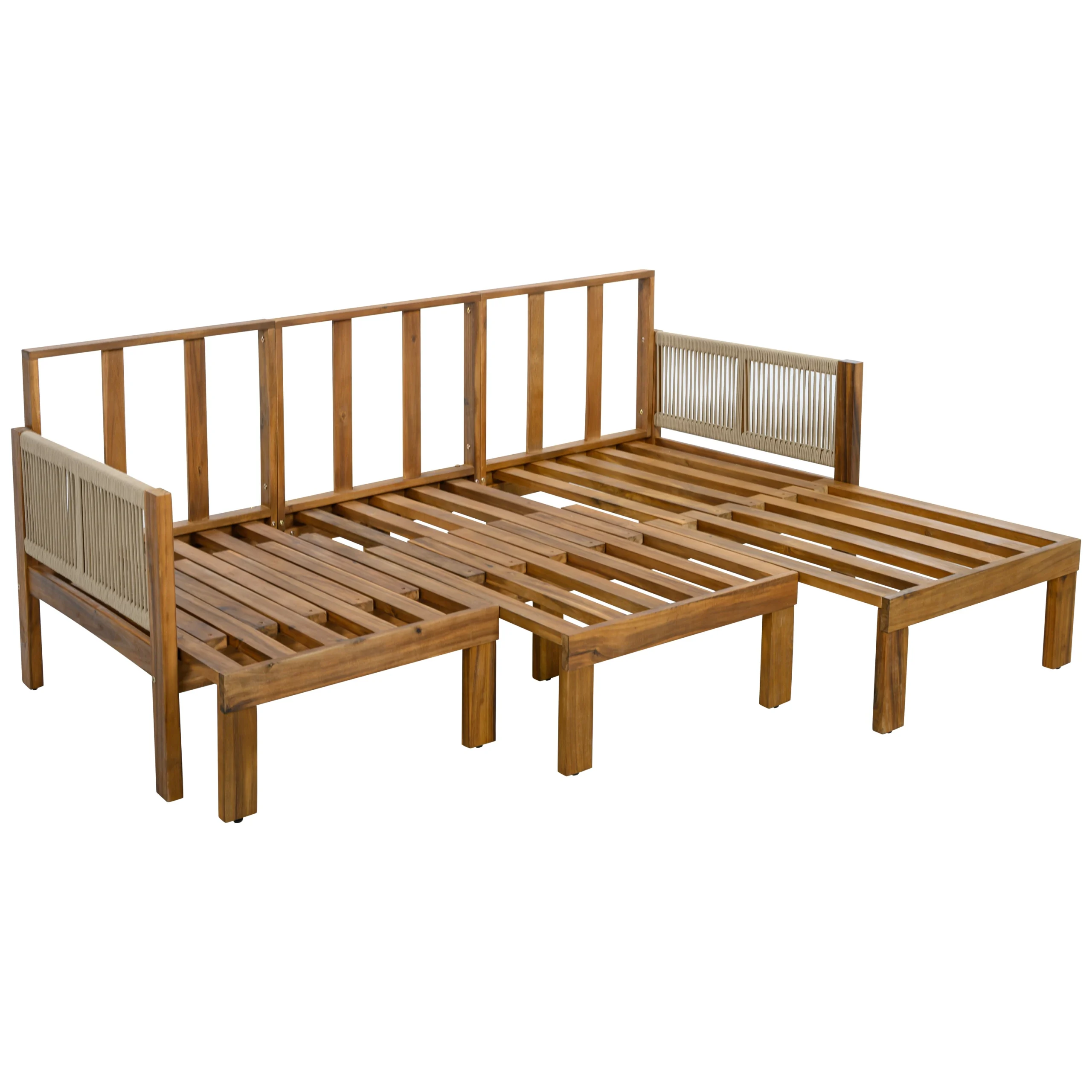 3-in-1 Outdoor Daybed & Patio Sofa with Pull-Out Sleeper by Leisure Zone - Image 19