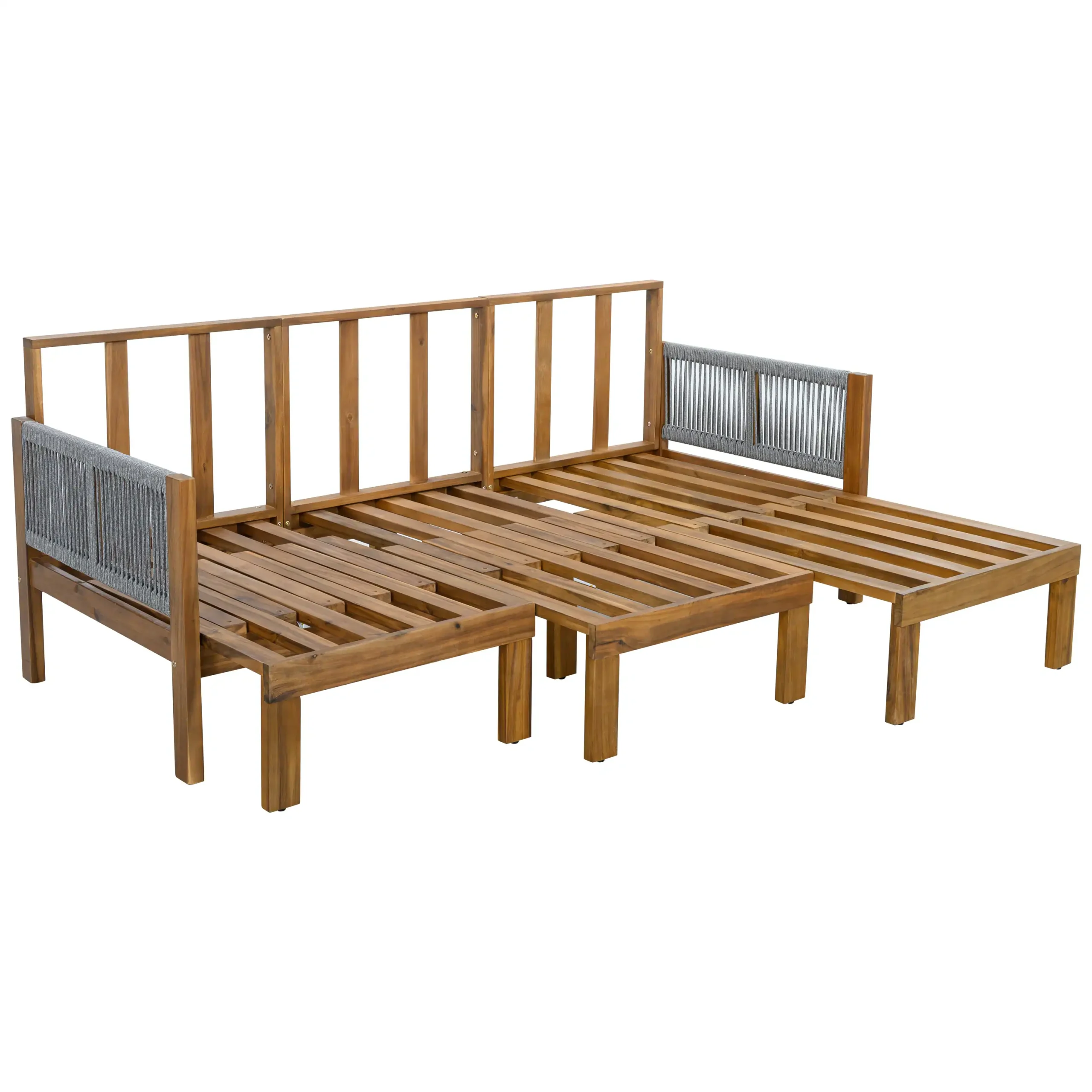 3-in-1 Outdoor Daybed & Patio Sofa with Pull-Out Sleeper by Leisure Zone - Image 26