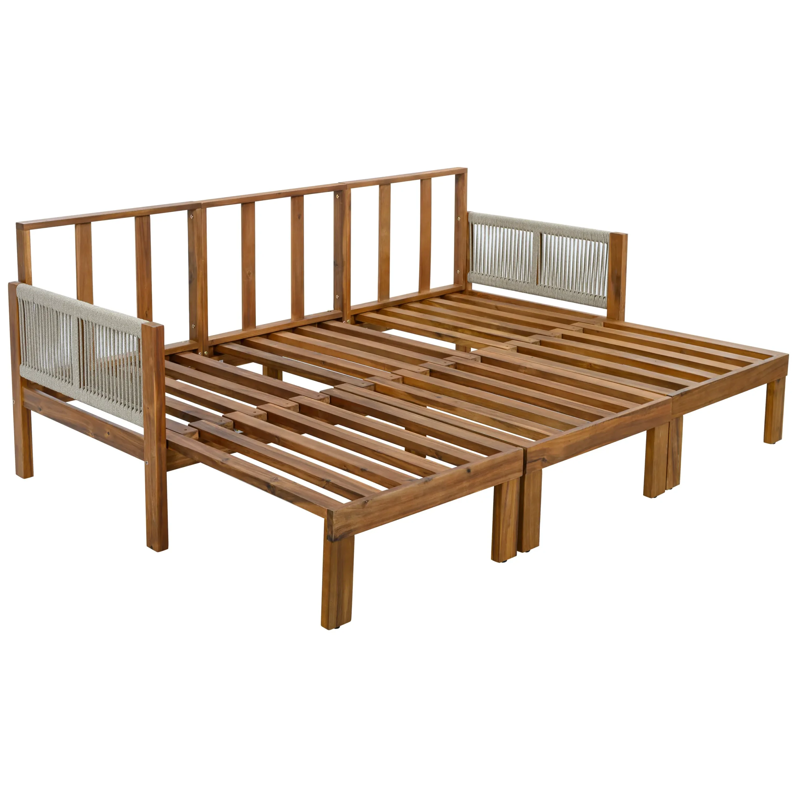 3-in-1 Outdoor Daybed & Patio Sofa with Pull-Out Sleeper by Leisure Zone - Image 5