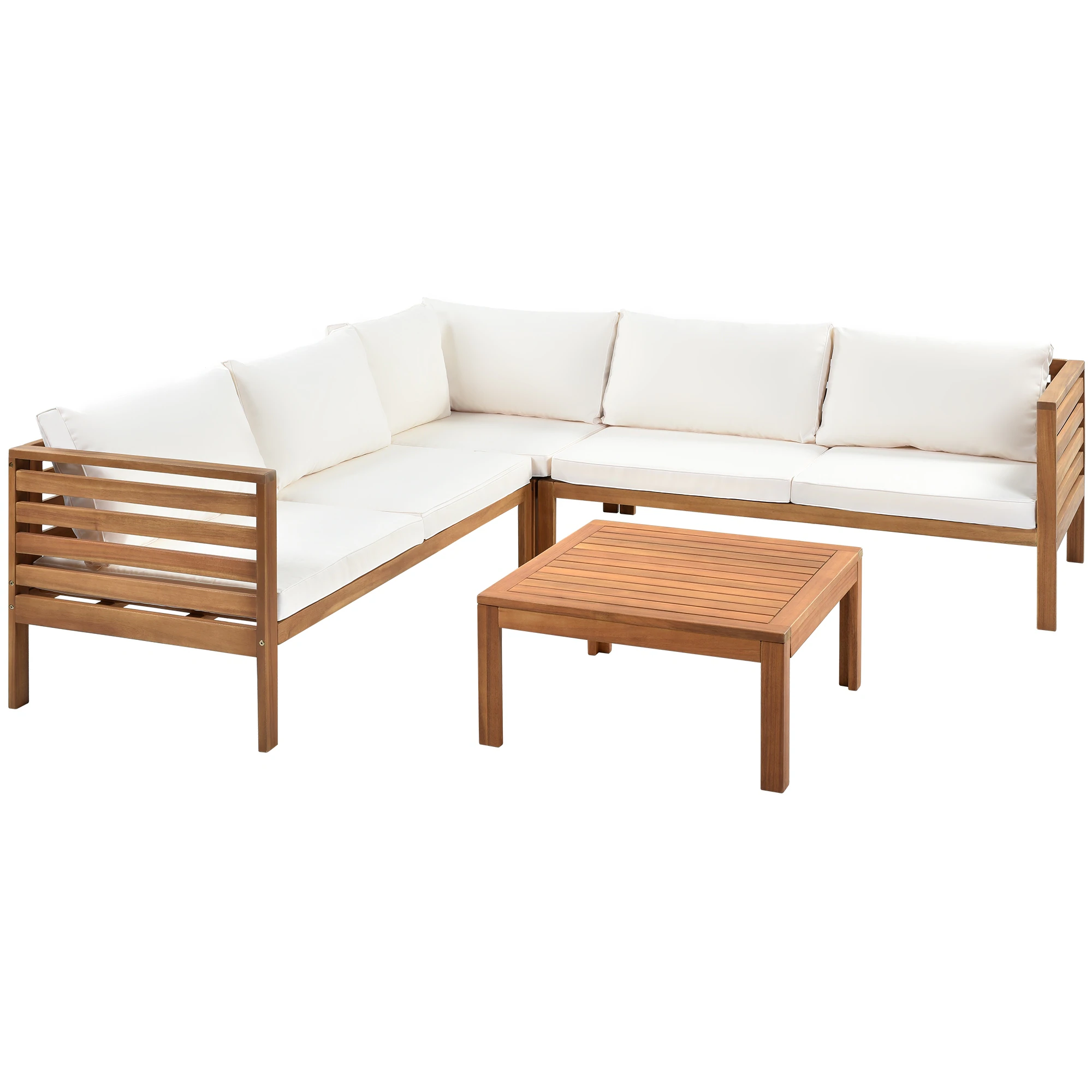 Acacia L-Shape Outdoor Conversation Set by Leisure Zone - Image 6