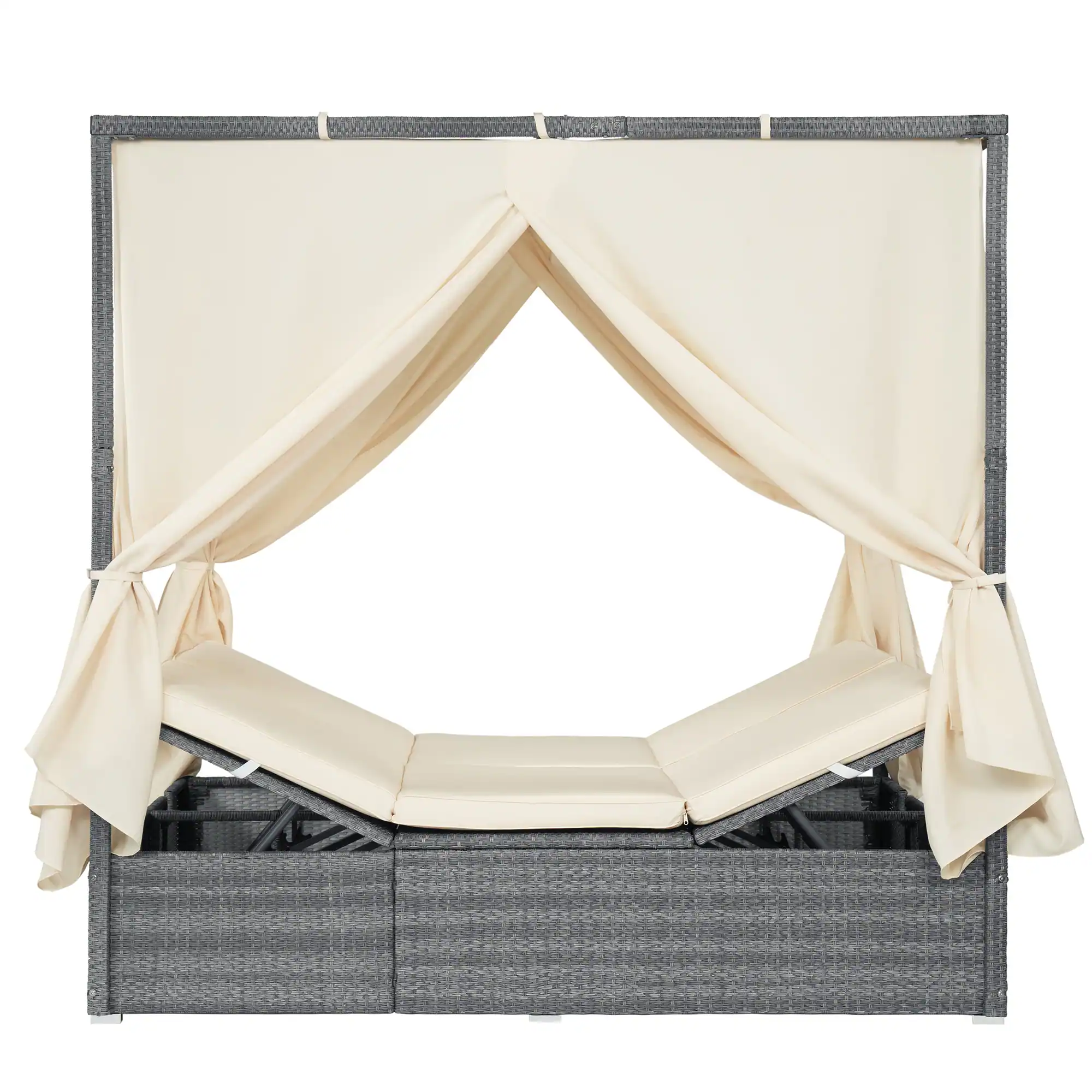 Adjustable Outdoor Sun Lounger with Canopy by Leisure Zone - Image 7