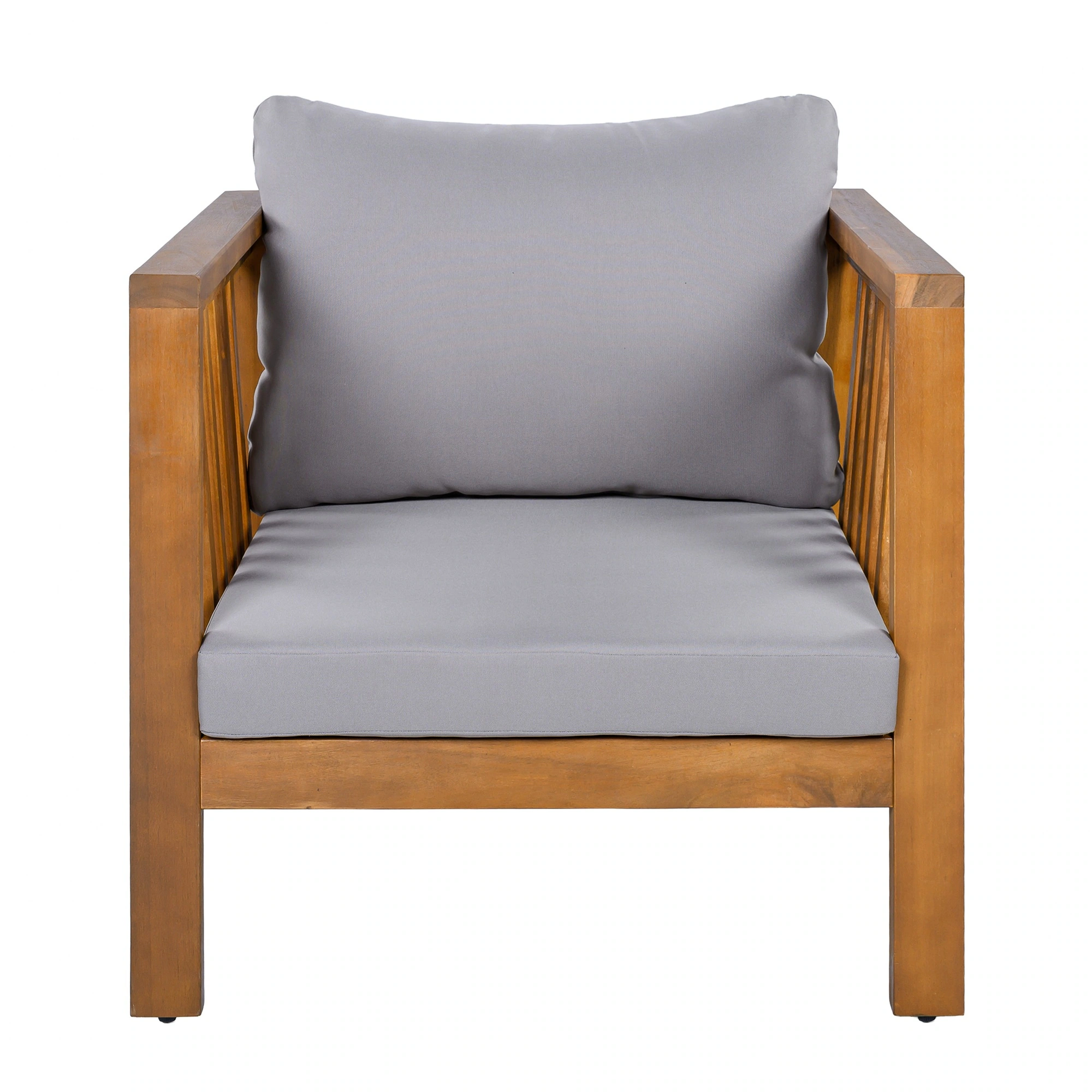 Outdoor Acacia Club Chair with Square Arms by Leisure Zone - Image 15