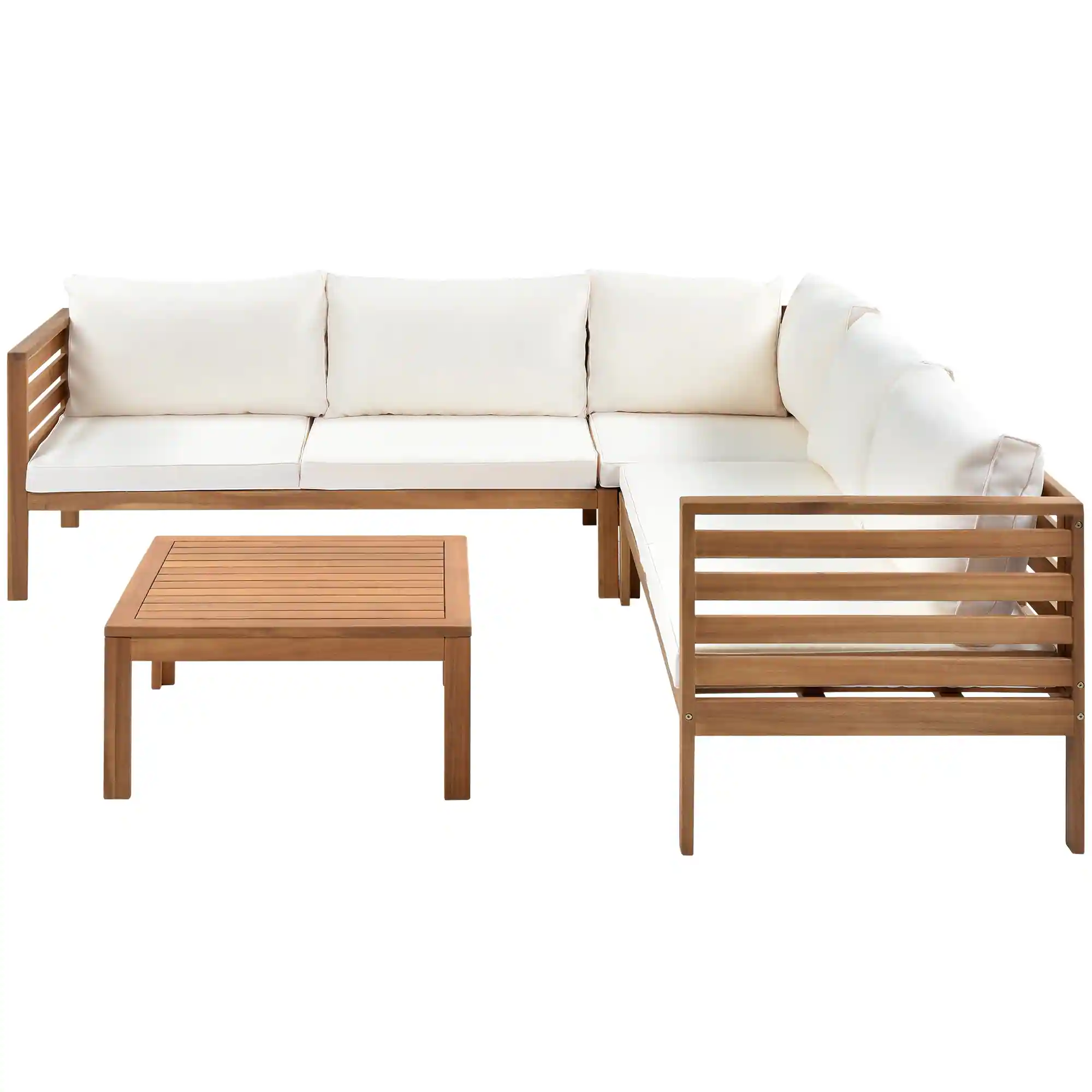 Acacia L-Shape Outdoor Conversation Set by Leisure Zone - Image 5