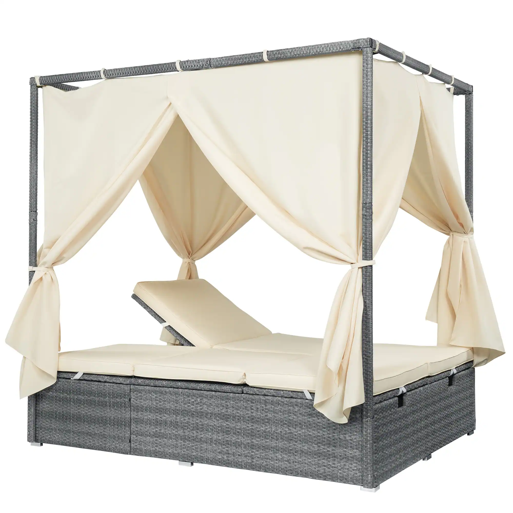 Adjustable Outdoor Sun Lounger with Canopy by Leisure Zone - Image 11