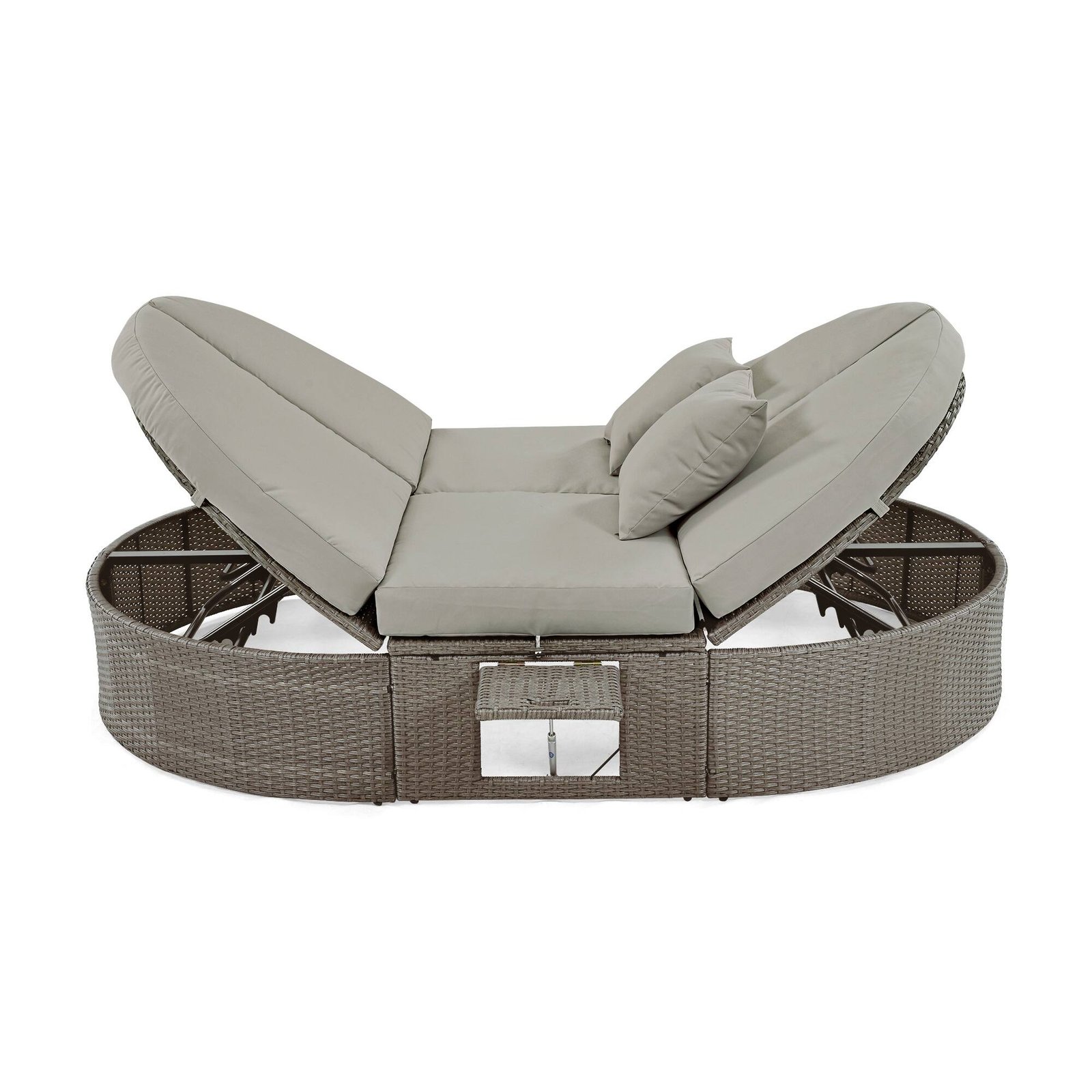 Outdoor Sun Bed Patio 2-Person Daybed with Cushions and Pillows by Leisure Zone - Image 12