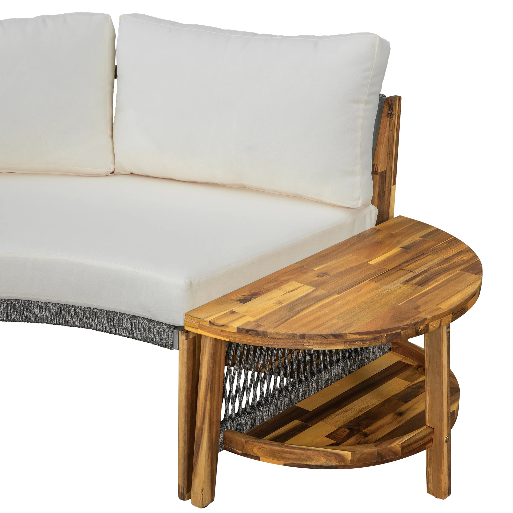 6-Person Outdoor Seating Group with Cushions and Coffee Table by Leisure Zone - Image 7