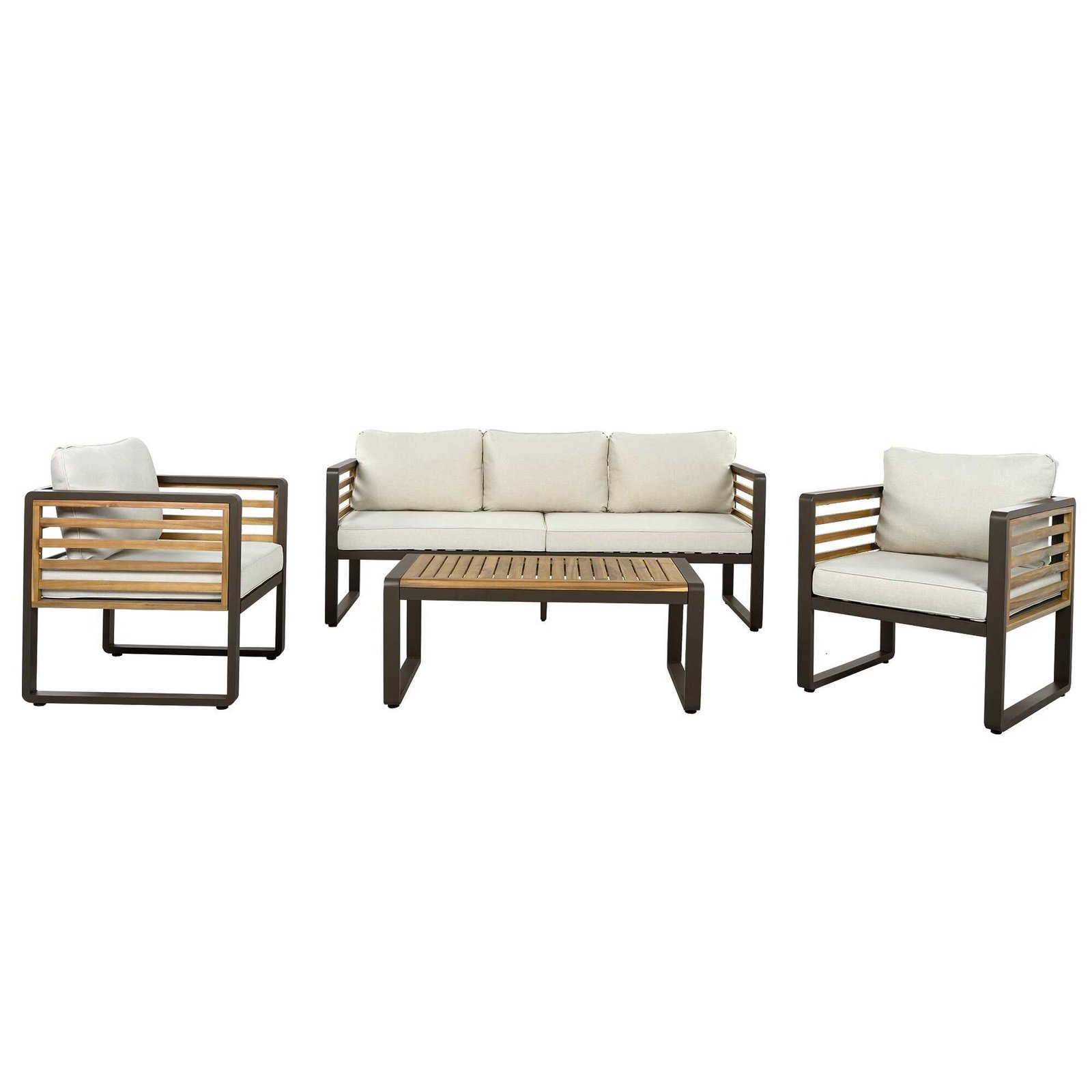 4-Piece Outdoor Conversation Set with Removable Cushions by Leisure Zone - Image 38