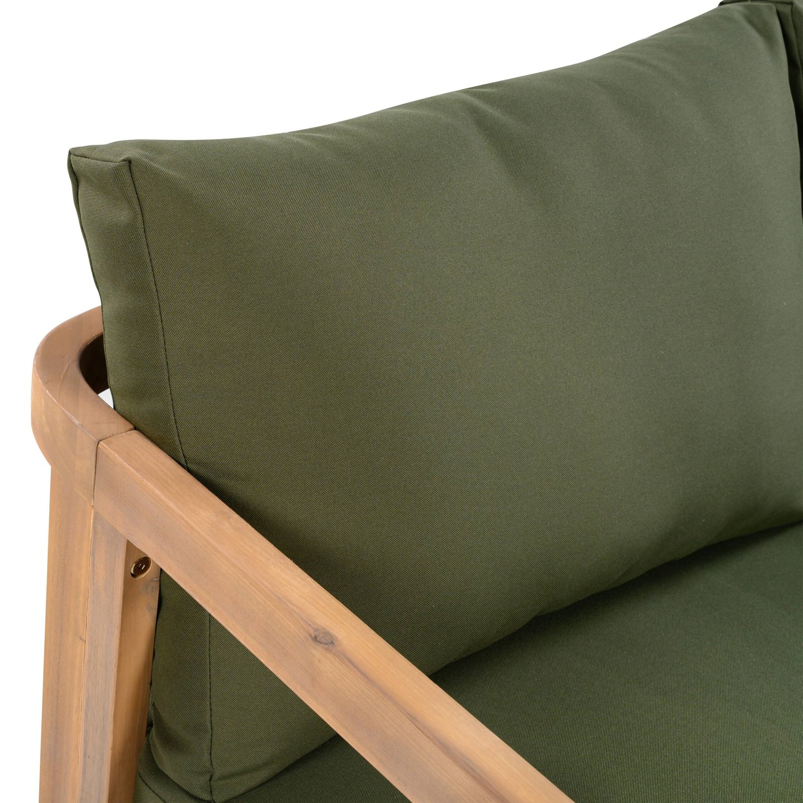3-Seater Acacia Outdoor Patio Sofa with Thick Cushions by Leisure Zone - Image 19